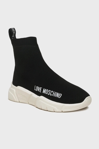 Love Moschino Logo Baskılı Yüksek Bilekli Bayan Ayakkabı JA15343G1HIZ4000 SİYAH