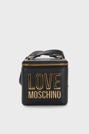 Love Moschino - Love Moschino Logo Detaylı Fermuarlı Küp Bayan Çanta JC4103PP1GLI0000 SİYAH