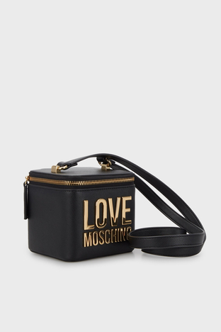 Love Moschino - Love Moschino Logo Detaylı Fermuarlı Küp Bayan Çanta JC4103PP1GLI0000 SİYAH (1)