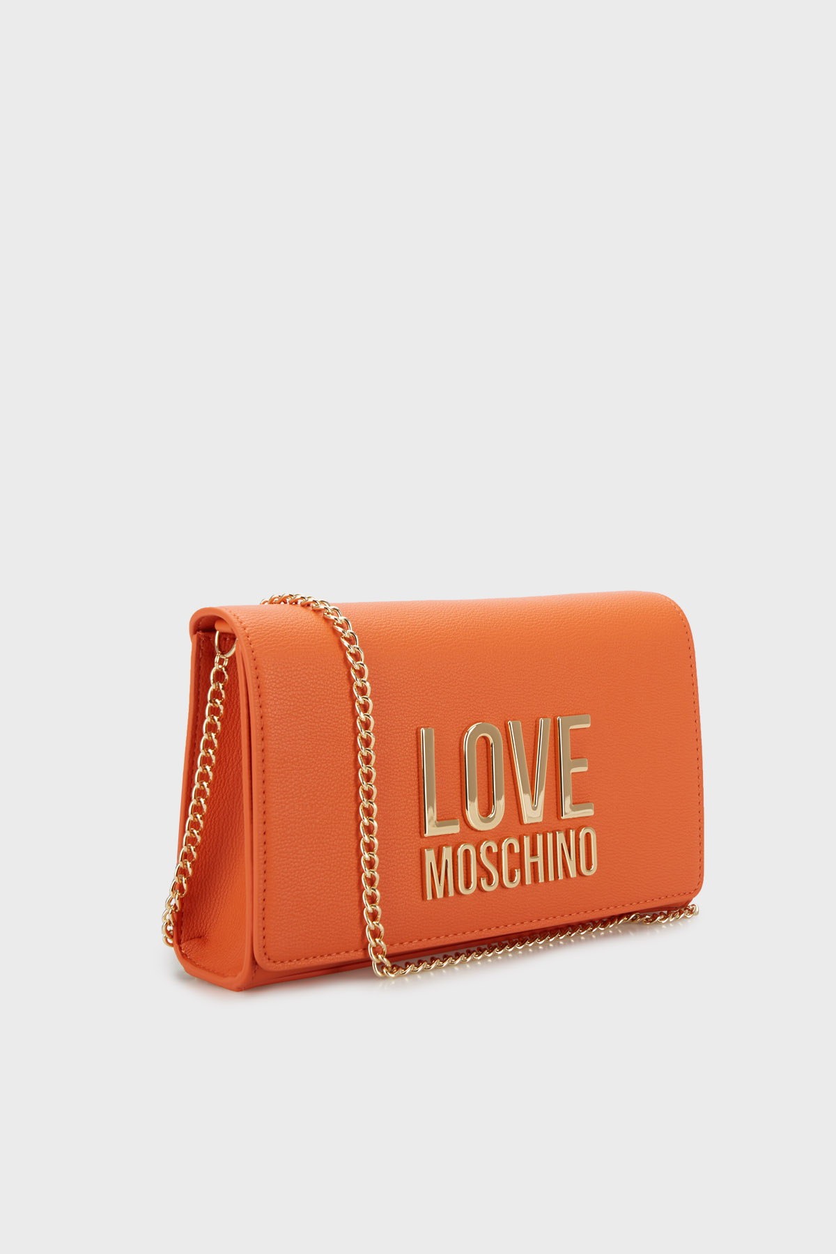 Love Moschino Logo Detaylı Zincir Askılı Mini Bayan Çanta JC4127PP1GLI0450 TURUNCU