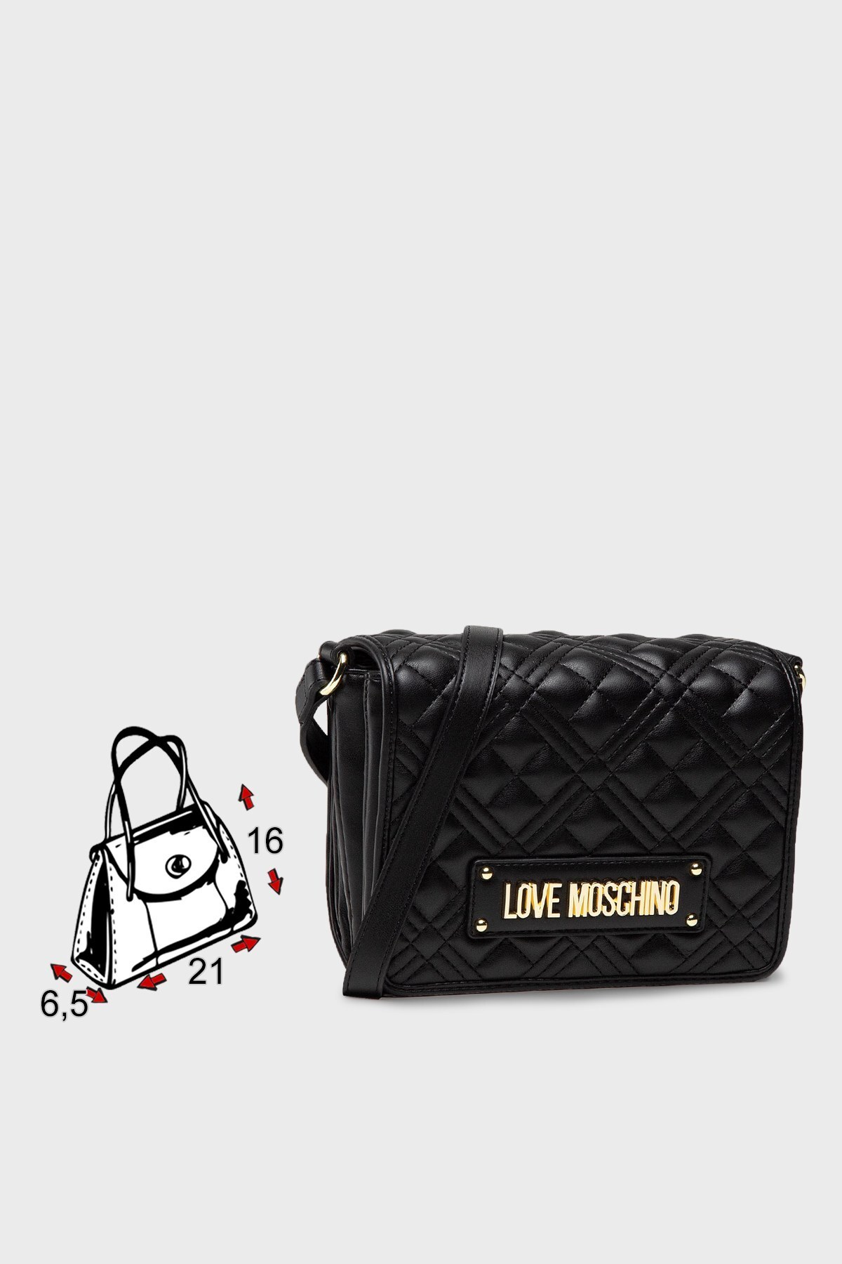 Love Moschino Logolu Ayarlanabilir Askılı Bayan Çanta JC4002PP1ELA0000 SİYAH