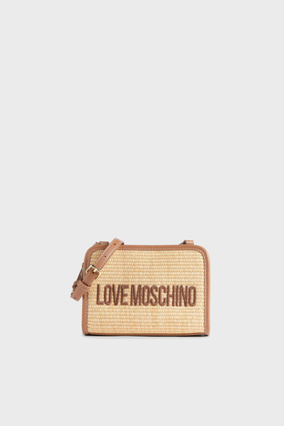 Love Moschino - Love Moschino Logolu Ayarlanabilir Askılı Bayan Çanta JC4319PP0GKN120A KAHVE