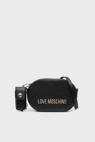 Love Moschino - Love Moschino Logolu Ayarlanabilir Askılı Bayan Çanta JC4330PP0GK1000A SİYAH