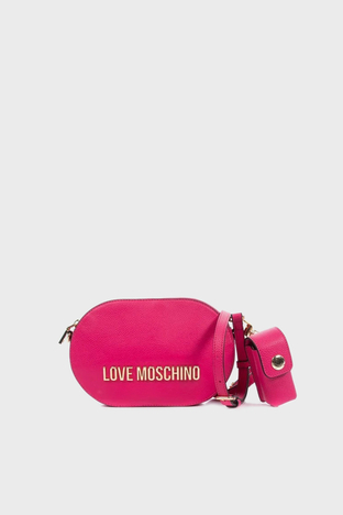 Love Moschino - Love Moschino Logolu Ayarlanabilir Askılı Bayan Çanta JC4330PP0GK1060A FUŞYA