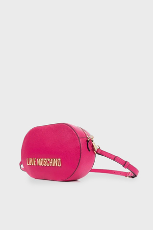 Love Moschino - Love Moschino Logolu Ayarlanabilir Askılı Bayan Çanta JC4330PP0GK1060A FUŞYA (1)