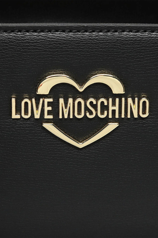 Love Moschino - Love Moschino Logolu Ayarlanabilir Omuz Askılı Bayan Çanta JC4080PP1HLD0000 SİYAH (1)