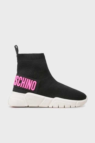 Love Moschino - Love Moschino Logolu Bilekli Sneaker Bayan Ayakkabı JA15493G1GIZF00A SİYAH-FUJYA