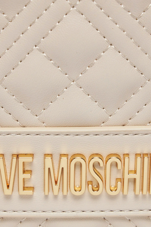 Love Moschino - Love Moschino Logolu Çıkarılabilir Uzatma Askılı Bayan Çanta JC4016PP1ILA0110 BEJ (1)