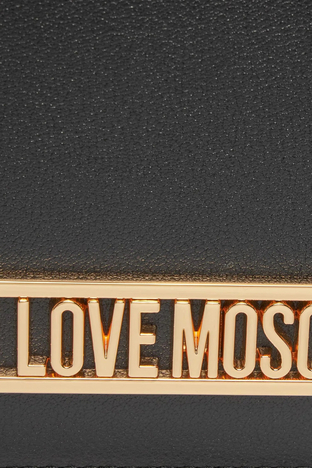 Love Moschino - Love Moschino Logolu Çıkarılabilir Uzatma Askılı Bayan Çanta JC4145PP1IL1200A SİYAH (1)