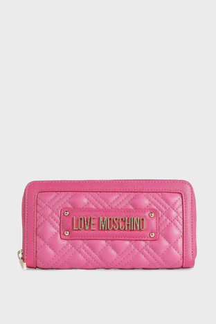 Love Moschino - Love Moschino Logolu Çok Bölmeli Bayan Cüzdan JC5600PP0GLA0604 FUŞYA