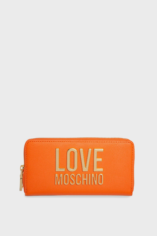 Love Moschino - Love Moschino Logolu Çok Bölmeli Bayan Cüzdan JC5611PP1GLI0450 TURUNCU