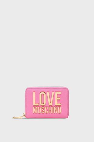 Love Moschino - Love Moschino Logolu Çok Bölmeli Bayan Cüzdan JC5613PP1GLI0630 PEMBE