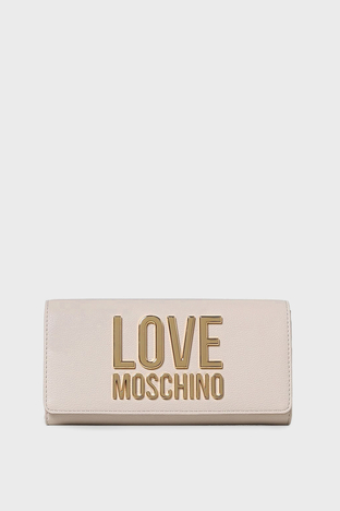 Love Moschino - Love Moschino Logolu Çok Bölmeli Bayan Cüzdan JC5614PP1GLI0110 BEJ
