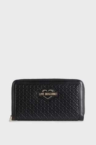Love Moschino - Love Moschino Logolu Çok Bölmeli Bayan Cüzdan JC5694PP0FKF0000 SİYAH