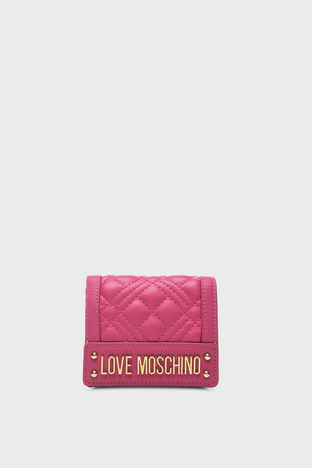 Love Moschino - Love Moschino Logolu Çok Bölmeli Kapitone Bayan Cüzdan JC5601PP1GLA0615 FUŞYA