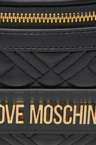 Love Moschino - Love Moschino Logolu Fermuarlı Bayan Bel Çantası JC4003PP1ILA0000 SİYAH (1)