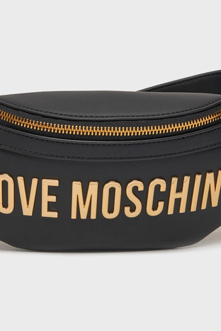 Love Moschino - Love Moschino Logolu Fermuarlı Bayan Bel Çantası JC4195PP1IKD0000 SİYAH (1)