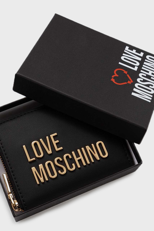 Love Moschino - Love Moschino Logolu Fermuarlı Bayan Cüzdan JC5613PP1LKD0000 SİYAH (1)