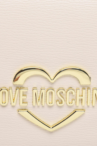 Love Moschino - Love Moschino Logolu Mini Cüzdan Detaylı Ayarlanabilir Omuz Askılı Bayan Çanta JC4084PP1HLD0110 EKRU (1)