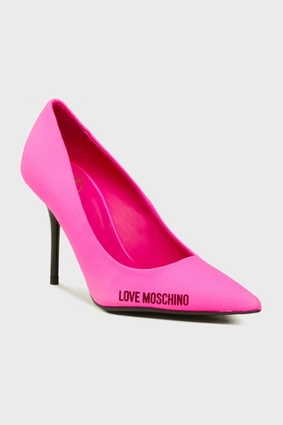 Love Moschino - Love Moschino Logolu Sivri Burun Topuklu Bayan Ayakkabı JA10089G1GIM5604 FUŞYA (1)