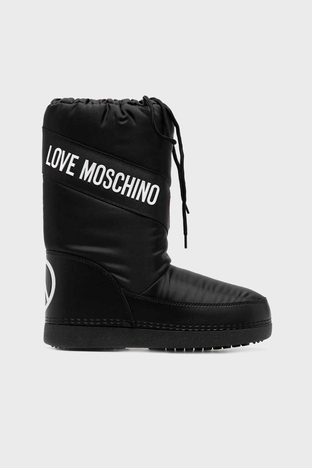 Love Moschino - Love Moschino Logolu Yalıtımlı Su Geçirmez Soğuğa Karşı Dayanıklı Bayan Kar Botu JA24032G0HISA000 SİYAH