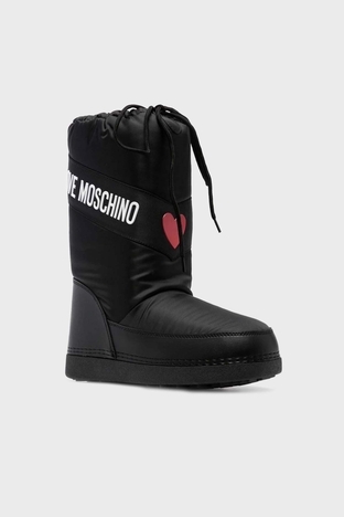 Love Moschino - Love Moschino Logolu Yalıtımlı Su Geçirmez Soğuğa Karşı Dayanıklı Bayan Kar Botu JA24032G0HISA000 SİYAH (1)