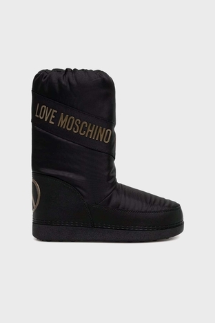 Love Moschino - Love Moschino Logolu Yalıtımlı Su Geçirmez Soğuğa Karşı Dayanıklı Bayan Kar Botu JA24032G0HISY000 SİYAH