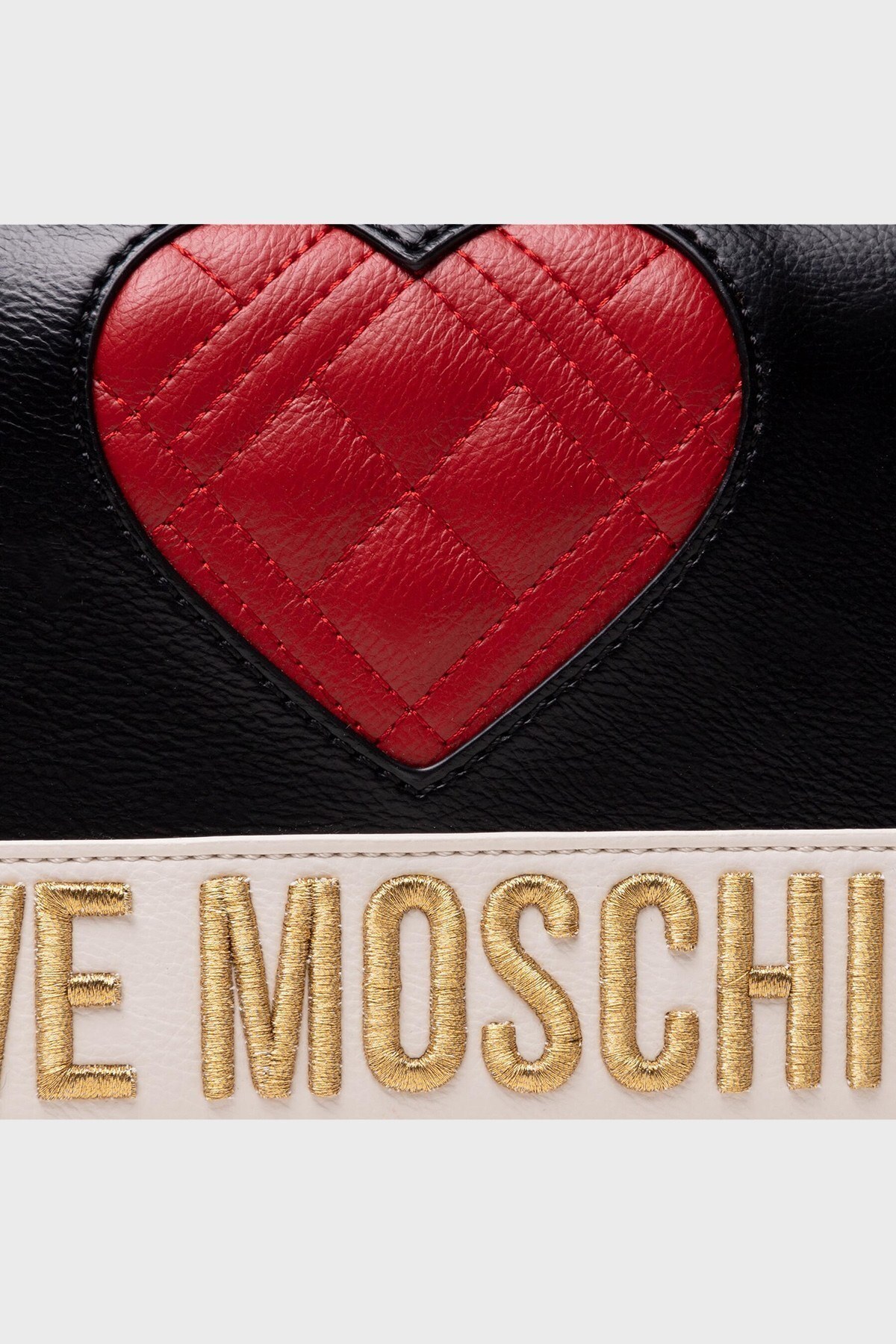 Love Moschino Logolu Zincir Askılı Bayan Çanta JC4061PP1ELD100A SİYAH-KIRMIZI