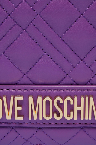 Love Moschino - Love Moschino Logolu Zincir Askılı Bayan Çanta JC4079PP1ILA0650 MOR (1)