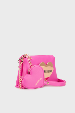 Love Moschino - Love Moschino Logolu Zincir Askılı Bayan Çanta JC4128PP1ILO0615 FUŞYA (1)