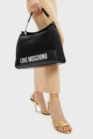 Love Moschino - Love Moschino Logolu Zincir Askılı Bayan Çanta JC4256PP0IKE100A SİYAH (1)
