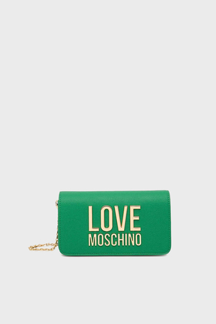 Love Moschino - Love Moschino Logolu Zincir Askılı Bayan Çanta JC5610PP1GLI0801 YEŞİL