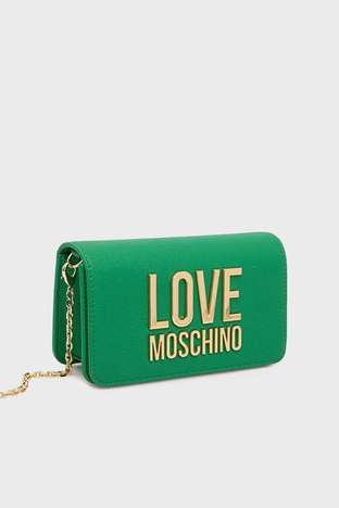 Love Moschino - Love Moschino Logolu Zincir Askılı Bayan Çanta JC5610PP1GLI0801 YEŞİL (1)