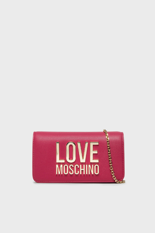 Love Moschino - Love Moschino Logolu Zincir Askılı Bayan Cüzdan JC5610PP1FLJ060A FUŞYA