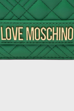 Love Moschino - Love Moschino Logolu Zincir Askılı Kapitone Bayan Çanta JC4079PP1GLA0801 YEŞİL (1)