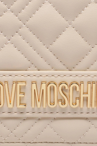 Love Moschino - Love Moschino Logolu Zincirli Omuz Askılı Bayan Çanta JC4079PP1HLA0110 EKRU (1)