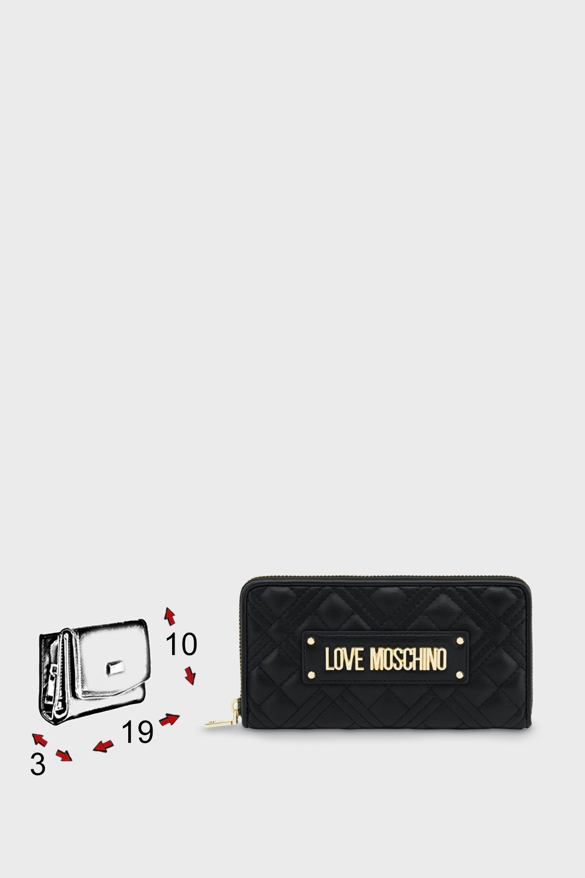 Love Moschino Marka Logolu Fermuarlı Bayan Cüzdan S JC5627PP0CKA0000 SİYAH