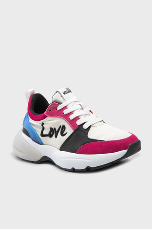 Love Moschino - Love Moschino Sneaker Bayan Ayakkabı JA15555G1FIO612A BEJ-FUŞYA (1)