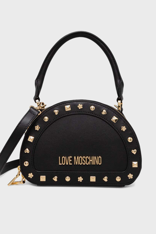 Love Moschino - Love Moschino Zımba İşleme Detaylı Çıkarılabilir Omuz Askılı Bayan Çanta JC4052PP1HL1100A SİYAH