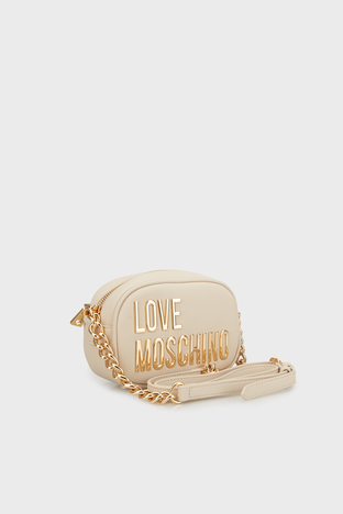 Love Moschino - Love Moschino Zincirli Ayarlanabilir Askılı Bayan Çanta JC4026PP1LKD0110 BEJ (1)