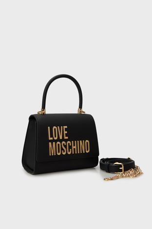 Love Moschino - Love Moschino Zincirli Çıkarılabilir Askılı Bayan Çanta JC4024PP1LKD0000 SİYAH (1)