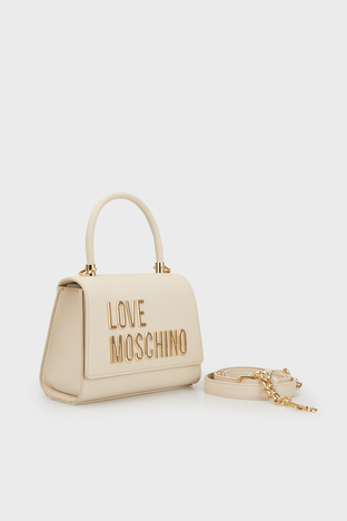 Love Moschino - Love Moschino Zincirli Çıkarılabilir Askılı Bayan Çanta JC4024PP1LKD0110 BEJ (1)