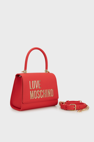 Love Moschino - Love Moschino Zincirli Çıkarılabilir Askılı Bayan Çanta JC4024PP1LKD0500 KIRMIZI (1)