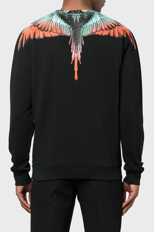 Marcelo Burlon - Marcelo Burlon Pamuklu Regular Fit Bisiklet Yaka Erkek Sweat CMBA009S23FLE0011020 SİYAH (1)