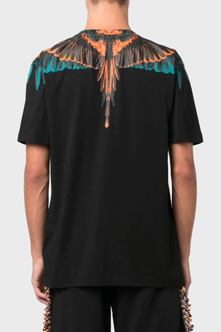 Marcelo Burlon - Marcelo Burlon Pamuklu Regular Fit Bisiklet Yaka Erkek T Shirt CMAA018F22JER0011020 SİYAH (1)