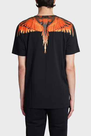 Marcelo Burlon - Marcelo Burlon Pamuklu Regular Fit Bisiklet Yaka Erkek T Shirt CMAA018F22JER0011026 SİYAH (1)