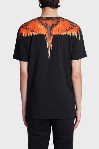 Marcelo Burlon Pamuklu Regular Fit Bisiklet Yaka Erkek T Shirt CMAA018F22JER0011026 SİYAH