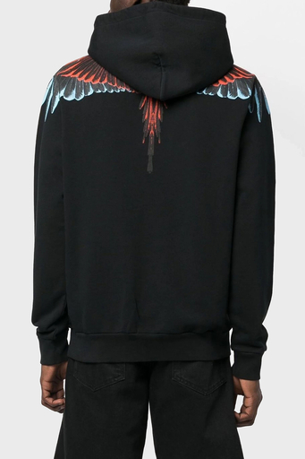 Marcelo Burlon Pamuklu Regular Fit Kapüşonlu Erkek Sweat CMBB007F22FLE0011020 SİYAH