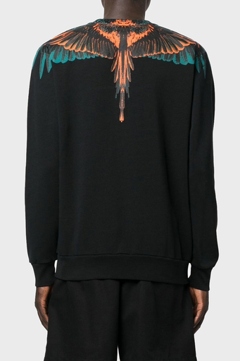 Marcelo Burlon Pamuklu Relaxed Fit Bisiklet Yaka Erkek Sweat CMBA009F22FLE0011020 SİYAH