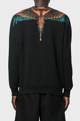 Marcelo Burlon - Marcelo Burlon Pamuklu Relaxed Fit Bisiklet Yaka Erkek Sweat CMBA009F22FLE0011020 SİYAH (1)